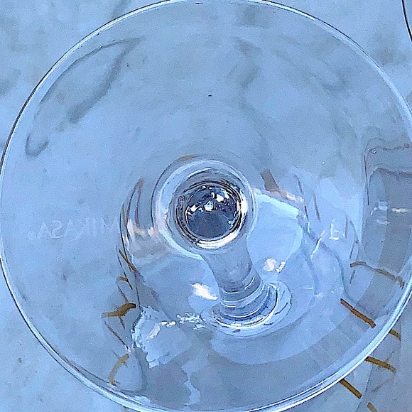 MIKASA CHEERS METALLICS GOLD STEM WINE GLASS 14 FL OZ SET OF 4 - Picture 7 of 10